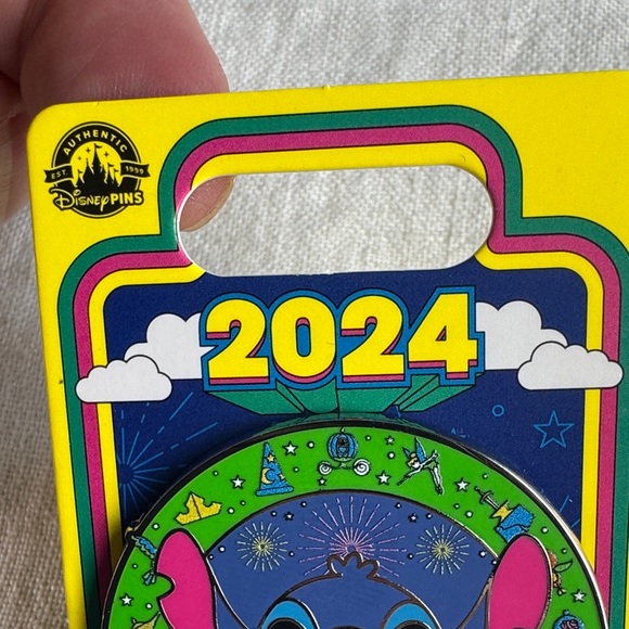 Disney 2024 Stitch Pin with Blue and Pink Accents - Picture 4 of 8